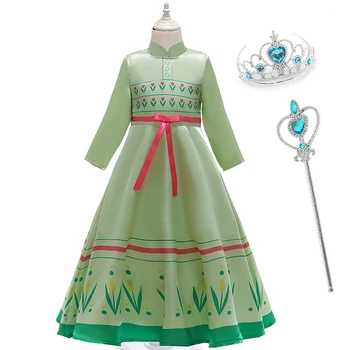 

Girls Easter Princess Dress Kids Elsa 2 Dresses For Girls Carnival Birthday Party Children Cosplay Snow Queen Clothing Set