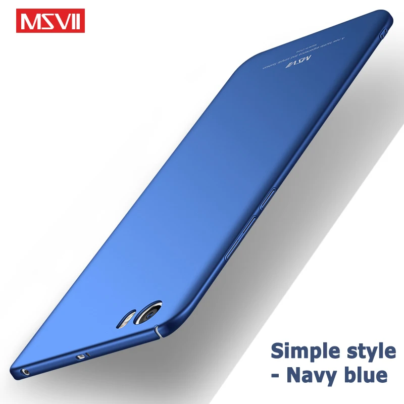 Mi 5 mi 5S чехол Msvii матовый чехол для Xiaomi mi 5 mi 5S Pro Чехол Xio mi 5X mi 5X Hrad PC чехол для Xiaomi mi 5S mi 5 S Чехол для телефона s - Цвет: Navy blue