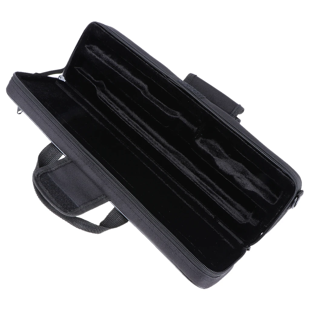 Classic Padded Flute Carry Case Bag Cover With Side Pocket Shoulder Strap
