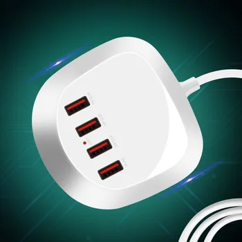 

New 4 USB Ports Power Strip Adapter Charger for Travel Cell Phone Smartphone Tablet DOM668