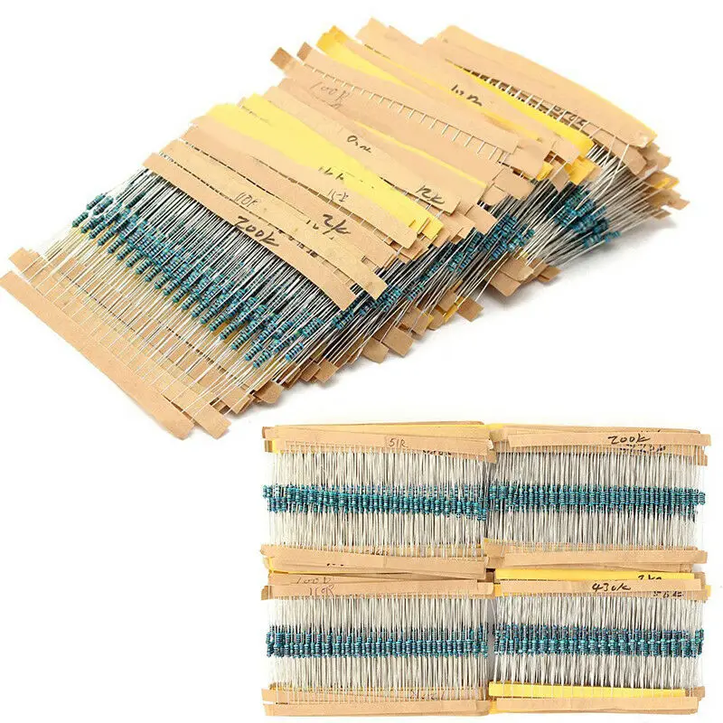 Replacement Metal Film Resistors 3120pcs 156 Values 1/4W Assortment Kit Set Wear-resistant