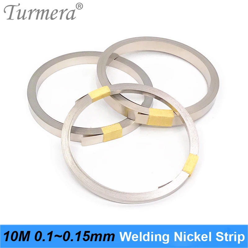 10m 0.1mm 0.12mm 0.15mm 18650 Li-ion Battery Nickel Sheet Plate Nickel Strip Connector spot welding machine Battery Pack welding Turmera 02