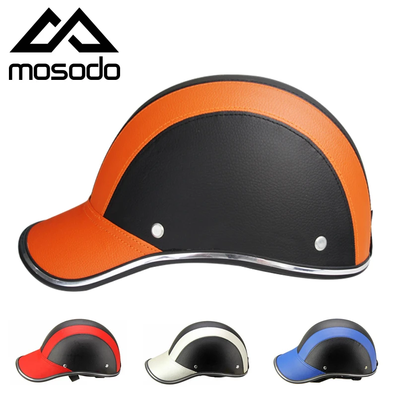 Mosodo Motorcycle Helmet Half Face Baseball Cap Bicycle Vintage Helmet for Men Women Electric Vehicle Safety Hard Hat