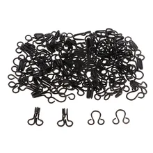 100 комплект черный металлический крючок и глаза закрытия юбка брюки воротник крючки для бюстгальтеров