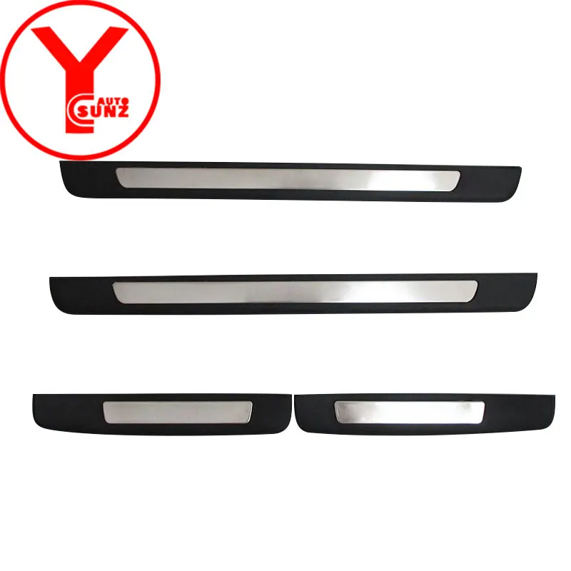 ABS led дверь шаг порога Крышка для toyota prestige camry facelift led шаг аксессуары для порога для toyota camry YCSUNZ - Цвет: black with led