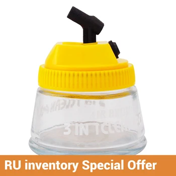

Inventory Special Sale Airbrush Cleaning 3 in 1 Cleaning Pot with Holder Color Palette Lid For Body Paint