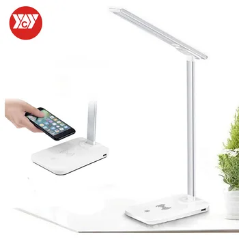 

LED Table Desk Lamp 2 In 1 QI Wireless Charging Creative Eye Protection Multi-Function Reading Light For Mobile Phone charge
