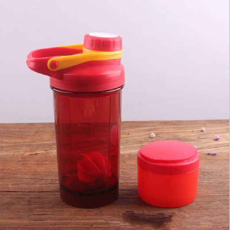 Двухслойный спортивный шейкер, бутылка для протеина свободная вода BPA бутылка тренажерный зал фитнес Сывороточный Протеин шейкер миксер детская чашка кружка