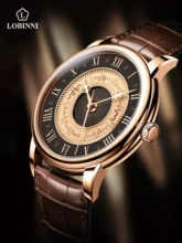  2022 LOBINNI Men's Watch Retro Business Automatic Mechanical Watch Miyota 821A Movement 50 Water Resistant Sapphire Wrist Watch 