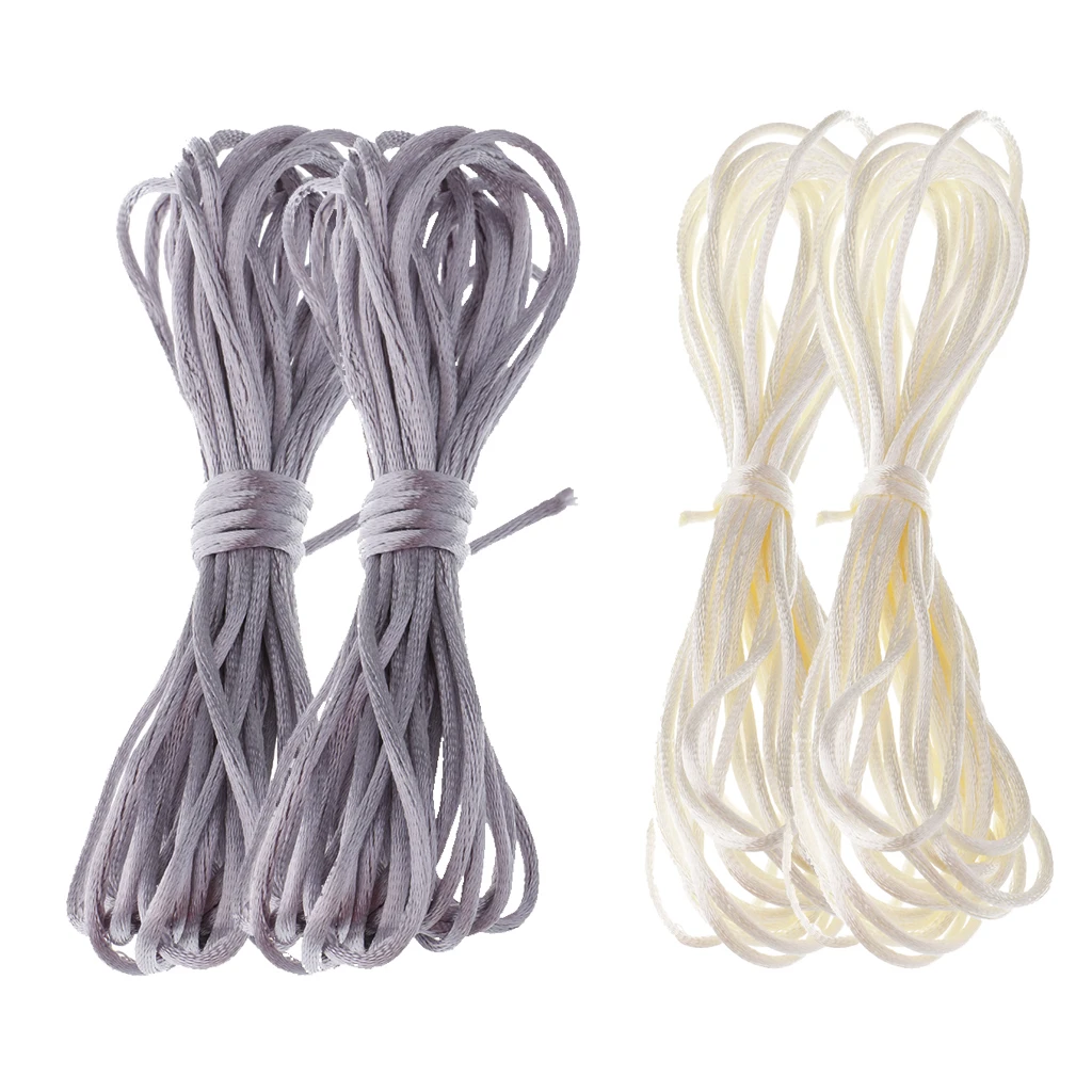 4 Bundles Mixed Crafts String DIY Jewelry Making String Waxed Cord for Bracelet Pendant Necklace Thread