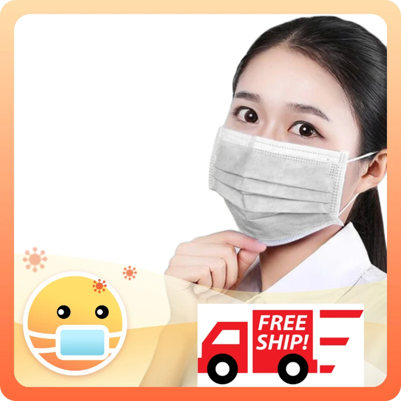 

Face Mask Anti Dust Korean Disposable 100pcs Blue Activated Carbon Filter Windproof Cotton Pm2.5 Black Mouth 3-layer