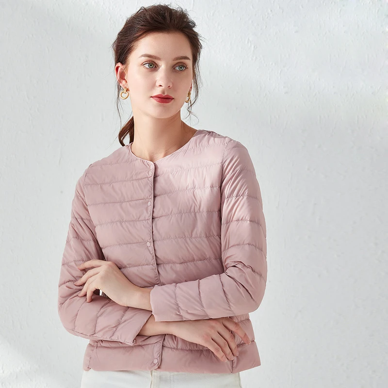 Goedkoop Vrouw Ultra Licht Donsjack Draagbare Parka Casual Duck Down Jas Warme Parka Lichtgewicht Jas