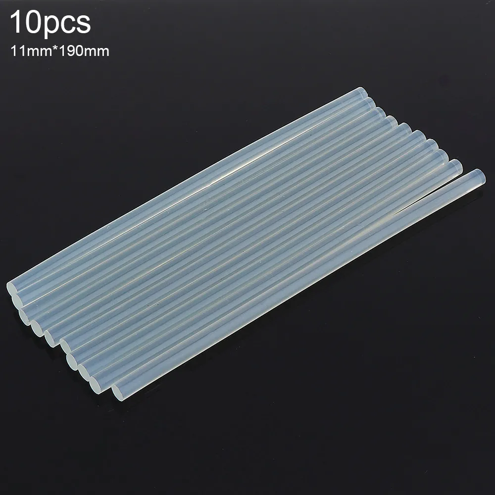 

10pcs/set 11mmx190mm Transparent Hot Melt Gun Glue Sticks Gun Adhesive DIY Tools for Hot-melt Glue Gun Repair Accessories