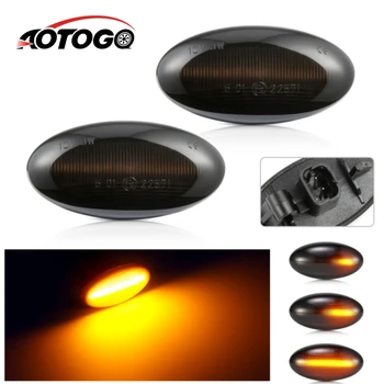 

2x For Peugeot Led Dynamic Turn Signal Side Marker Light Sequential Blinker For Peugeot 307 206 207 407 107 For Citroen C1 C2 C3