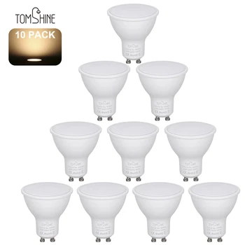 

Tomshine 6W GU10 LED Bulb Lamp 60W Halogen Lamp Replacement 3000k Warm White 550 Lumen 120° Beam Angle 10Pack light bulb