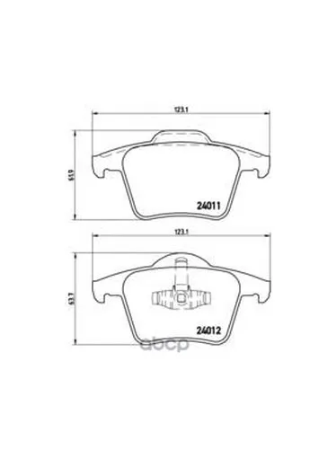 Колодки Тормозные Volvo Xc90 2.4-4.4 02- Задние Brembo P86019 Brembo арт. P86019