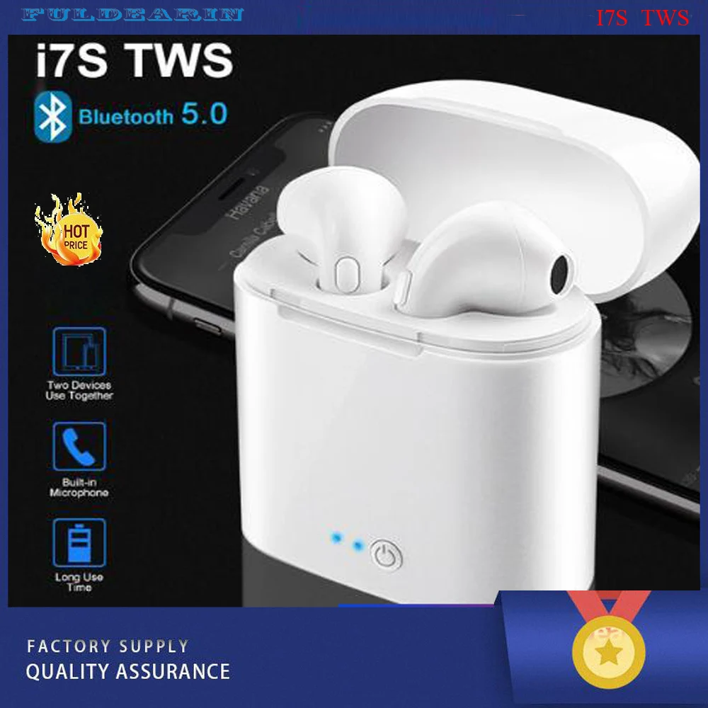 I7S TWS прямые продажи с фабрики Беспроводные Мини Bluetooth наушники стерео вкладыши