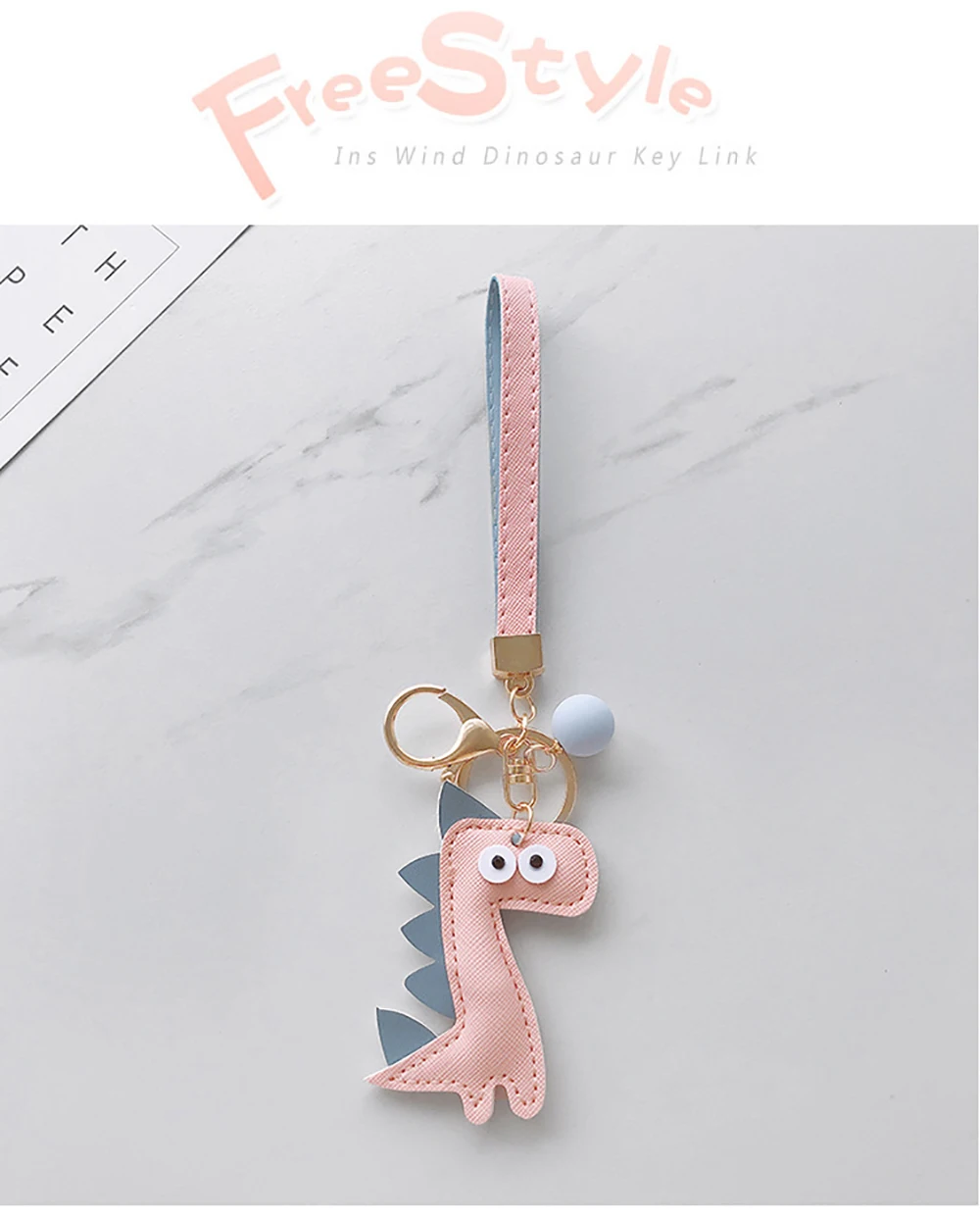 Милый кожаный брелок динозавра Kpop аксессуары Llaveros Kawaii Porte Clef Animaux рюкзак сумочка кулон подарок для детей