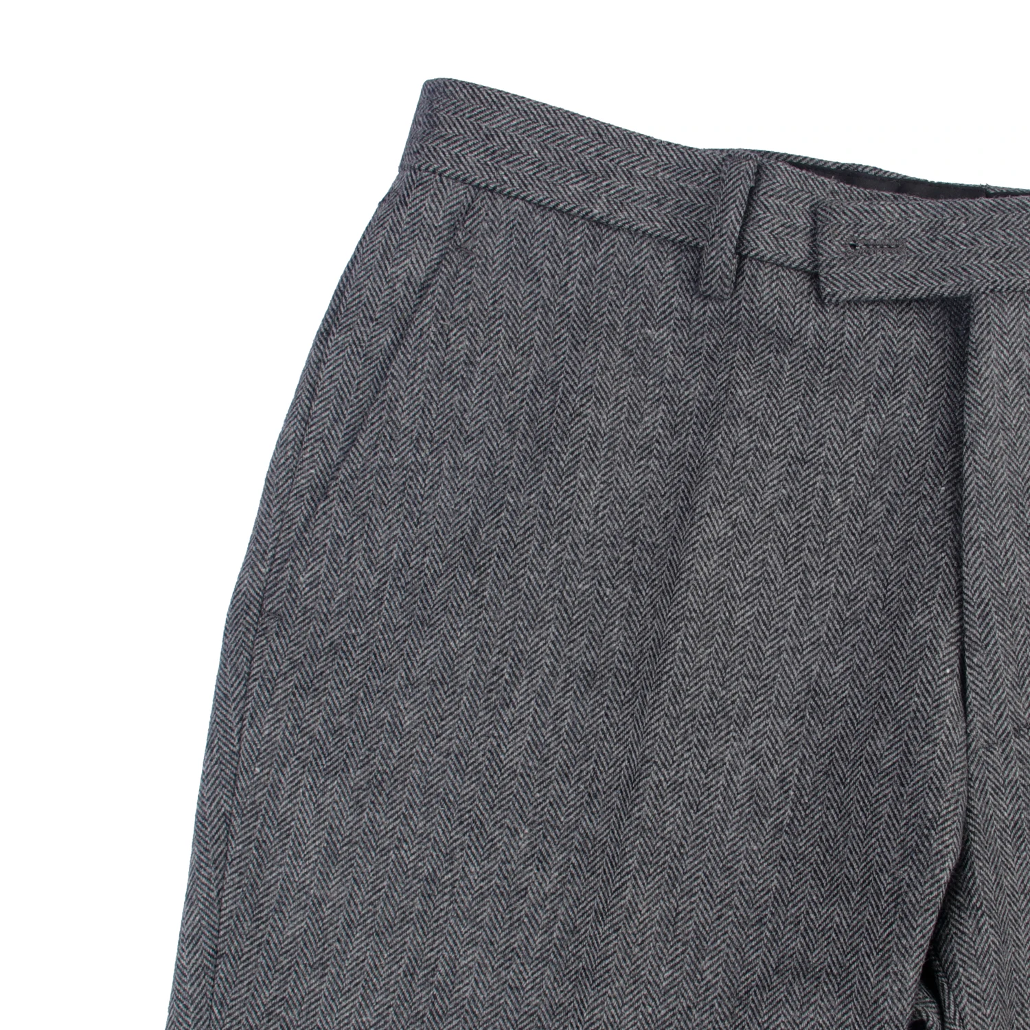 2022 Heavy Warm Wool Blend Pants Tailor Made Pants Dark Grey Herringbone Men Slim Fit Business Dress Pants Heavy Winter Pants 6