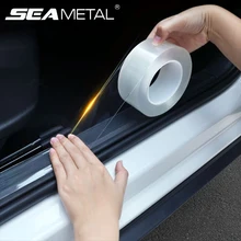Adhesivo Protector de puerta de coche de 3 metros cinta protectora de parachoques cinta anticolisión Borde de puerta placa protectora accesorios de estilo de coche