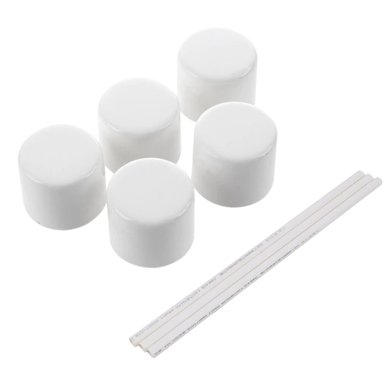 8 Pcs White Water Pipe Fittings 3 Pcs 20Mm Outer Diameter PVC
