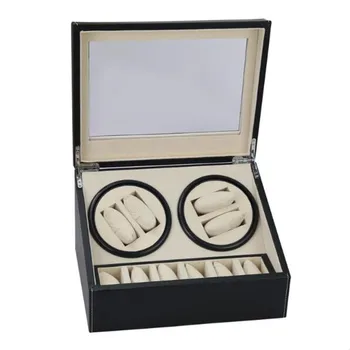 

4 Slot+6 Grid Automatic Mechanical Watch Box PU Motor Shaker Watch Winder Holder Display Storage Organizer with EU/US/AU/UK Plug