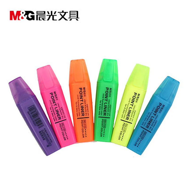 1 PCS 18 Colors Highlighter Marker Pen Water-based Pigment Single