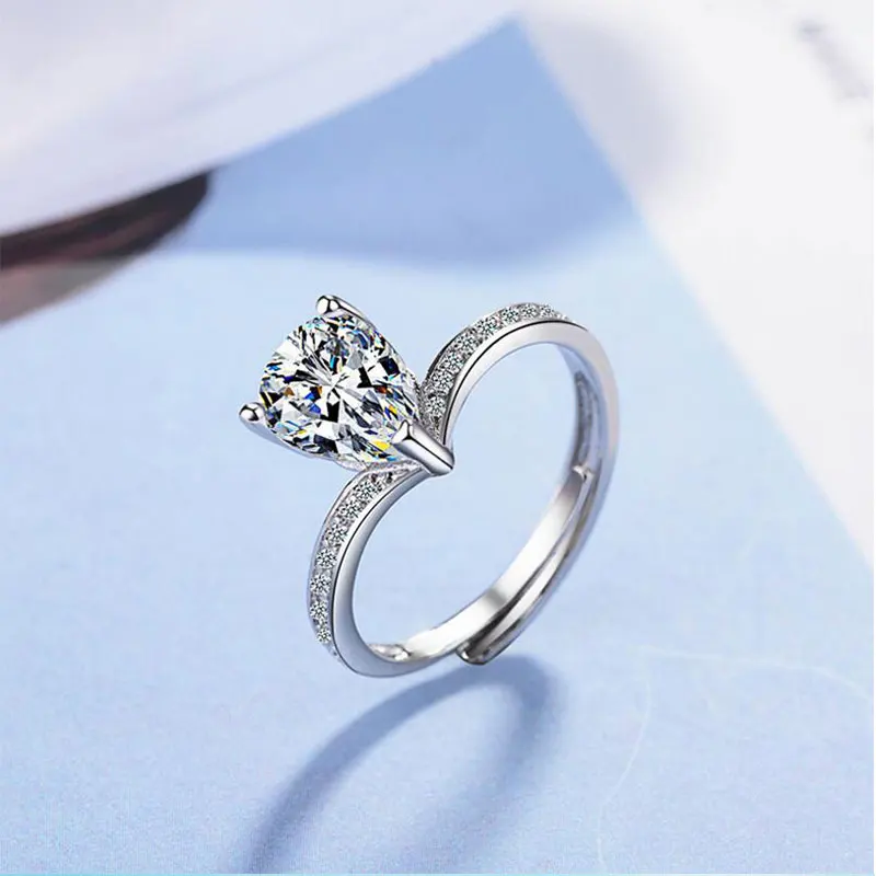 925 Sterling Silver Classic Mosaic AAA Zircon Wedding Engagement Rings For Ladies Wedding Rings Jewelry Gift S-R213