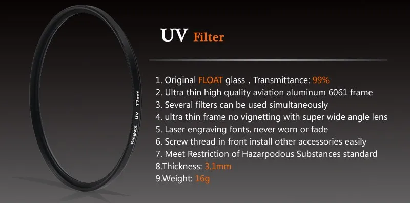 KnightX UV ND Star фильтр объектива камеры для canon nikon 49 мм 52 мм 55 мм 58 мм 62 мм 67 мм 72 мм 77 мм 18-200 фото 2000d 1300d светильник