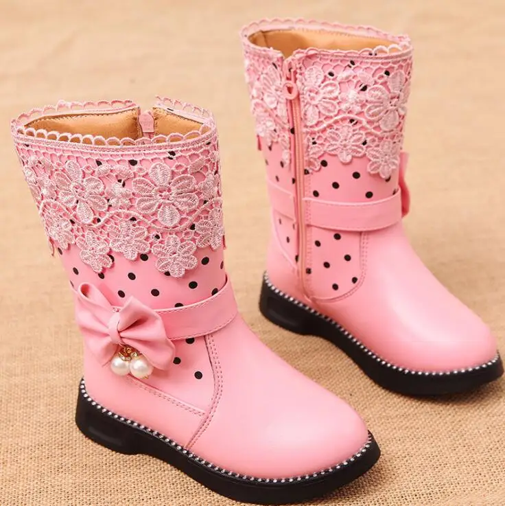 Winter Children Snow Boots Cowhide Girls Korean Design Boots Sport Shoes Leather Baby children boots