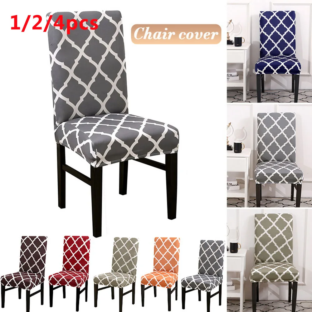 1/2/4pcs Geometric Chair Cover Printing Covers Universal Seat Chair Covers Protector Slipcovers For Hotel Wedding Banquet Party