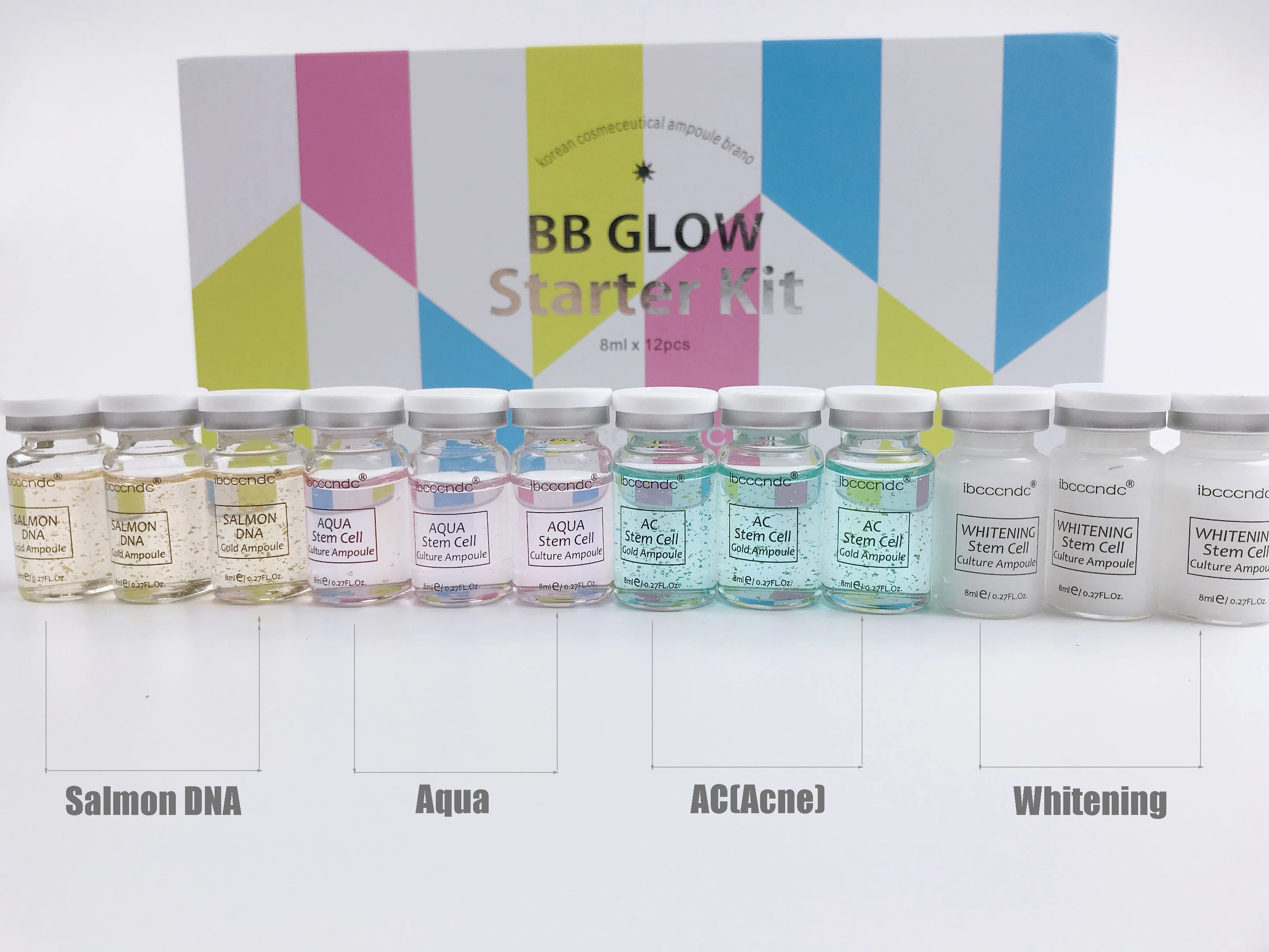Белый бустер BB сыворотка светящийся микс стартовый набор bb крем основа Niacinamide для