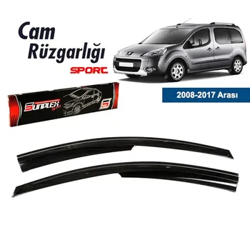 

Rain Window Visor Wind Deflectors For Peugeot Partner Tepee Accessories 2008-2017 Piano Black 2 pcs