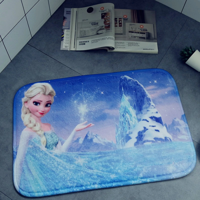 Frozen mat Anna Elsa carpet Door mat 38x58cm Bathroom Kitchen Kids Boys Girls Crawling Game Mat Bedroom Carpet