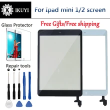 Для OEM iPad Mini экран 1 iPad Mini 2 сенсорный экран A1432 A1454 A1455 A1489 A1490 A149 дигитайзер кабель ИС домашняя кнопка Mini2