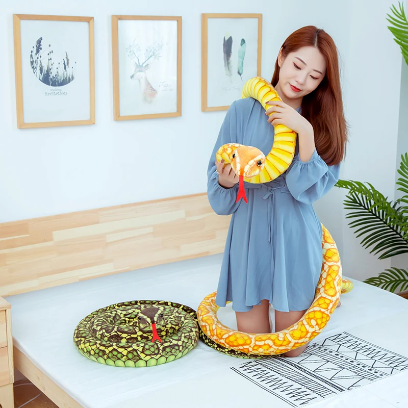 Cobra e Python Brinquedos de Pelúcia Animal de Pelúcia Brinquedo para Crianças Simulação Cobra Bonecas Macio Lifelike Aniversário Decoração Presente 1pc 300cm 11 Brinquedos e hobbies