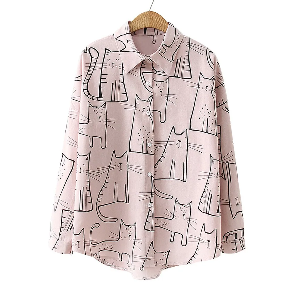 

New Arrival 2019 Fashion Print Women's Clothing Long Sleeve Casual Women Blouse Shirt Office Lady Women Tops Blusas#P30
