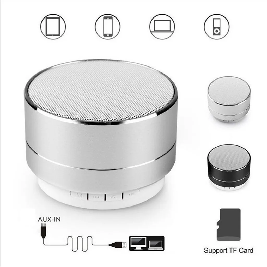 Portable wireless bluetooth speaker Led Wirelwss Mnin Bass BT Portable Speakers For iPHONE For iPod Phones MP3 FM#P30