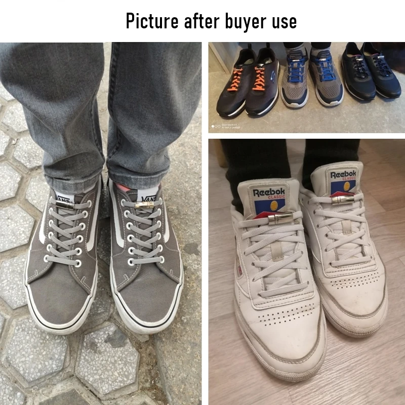 Magnetic Locks Shoelaces One Size Fits All Shoes Elastic No Tie Shoe Laces Sneakers Kids Adult Flat Laces