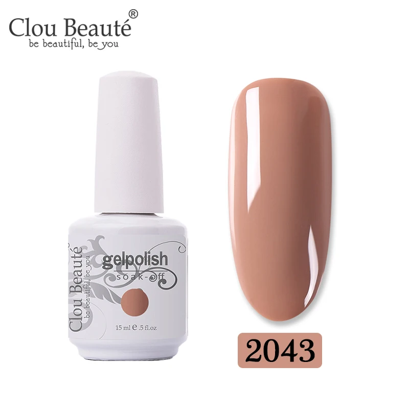 Clou Beaute лак для ногтей 15 мл Блестящий Гель-лак для ногтей Дизайн ногтей Маникюр УФ-лак Гель-лак - Цвет: 2043