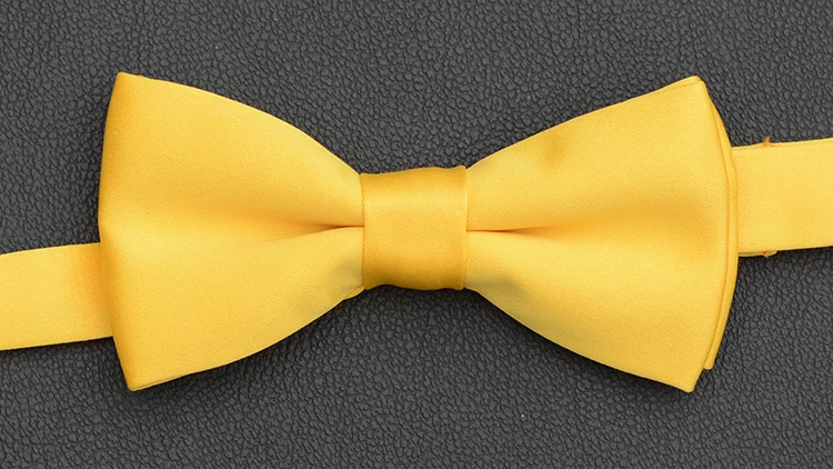 Сплошной цвет дети мальчик галстук-бабочка для девочки галстук подарок мода для свадьбы школьные Вечерние - Цвет: Золотой