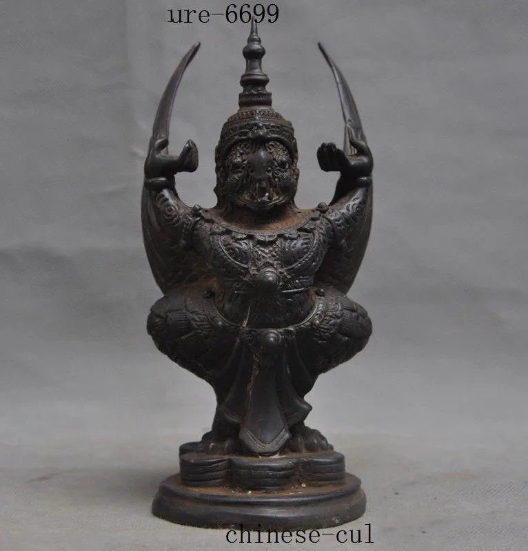 

christmas Tibetan Buddhism bronze Winged Garuda Bird God Tantra Buddha Statue halloween