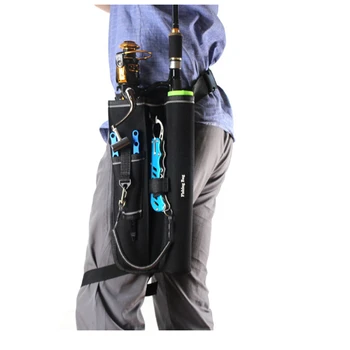 

Fishing Rod Holder Bag Single Shoulder Crossbody Bags Sports Waist Pack Fishing Lures Tackle Gear Storage Bag