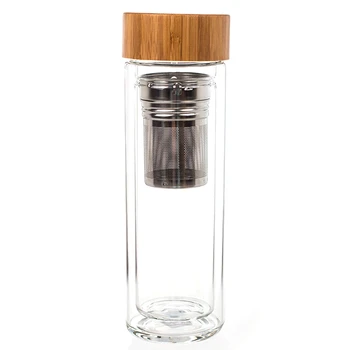 

Travel Drinkware Portable Double Wall Glass Tea Bottle Tea Infuser Glass Tumbler Stainless Steel Filters The Tea Filter