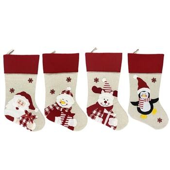 

Christmas Stockings Fireplace Hanging Ornaments Family Holiday Decorations for Christmas Gift