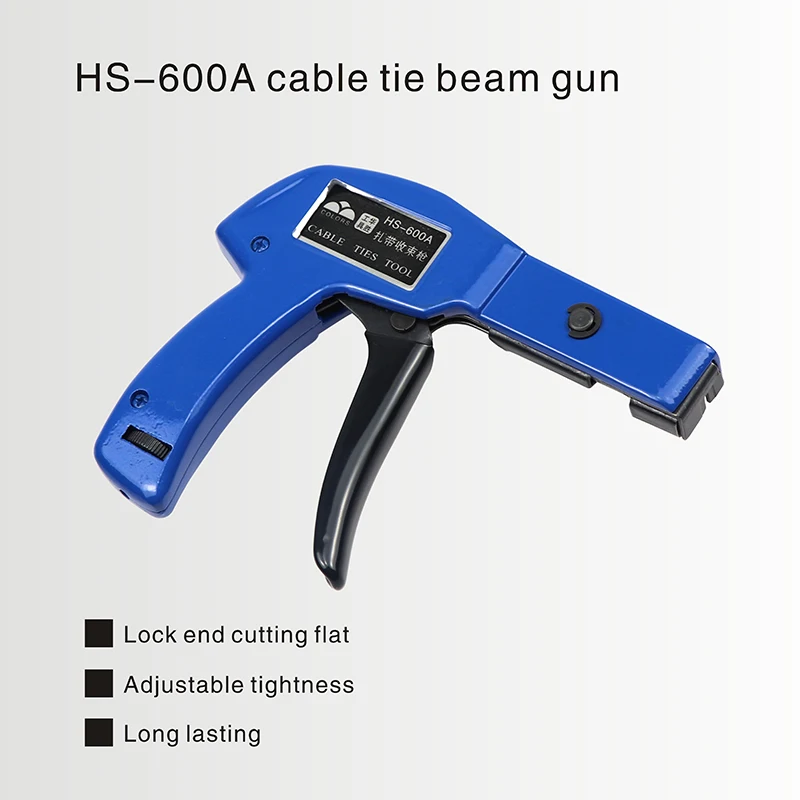 

COLORS HS-600A cable tie gun for nylon fastening cutting tool pliers special for width 2.4-4.8mm bundling cable