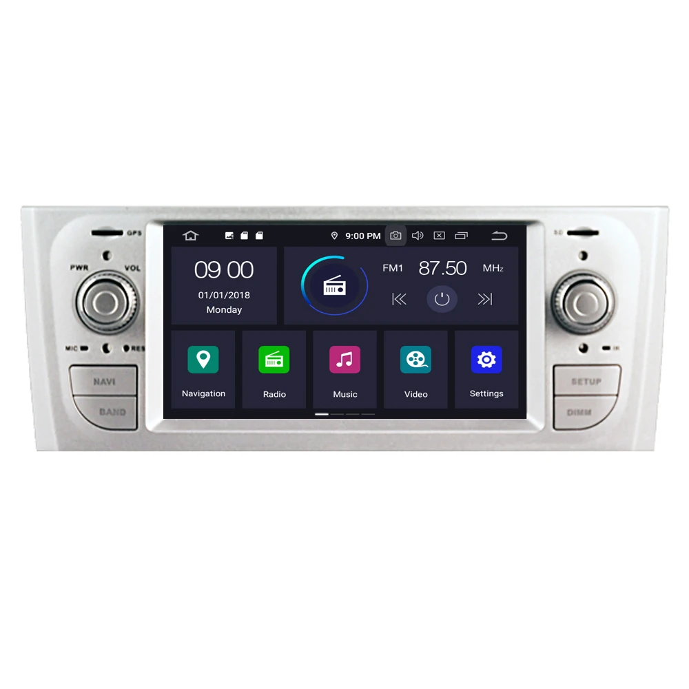 Flash Deal RoverOne Android 9.0 Car Multimedia Player For Fiat Grande Punto Linea Octa Core Radio Stereo GPS Navigation Sat Navi Head Unit 1