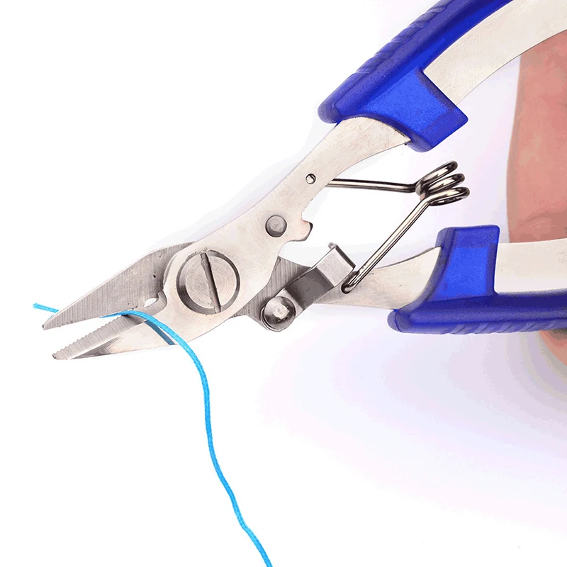 

1 Pcs Stainless Steel Fishing Pliers Non-slip Braided Line Cutter Tackle Fish Crimping Pliers Slicer Scissor Fishing Accessories