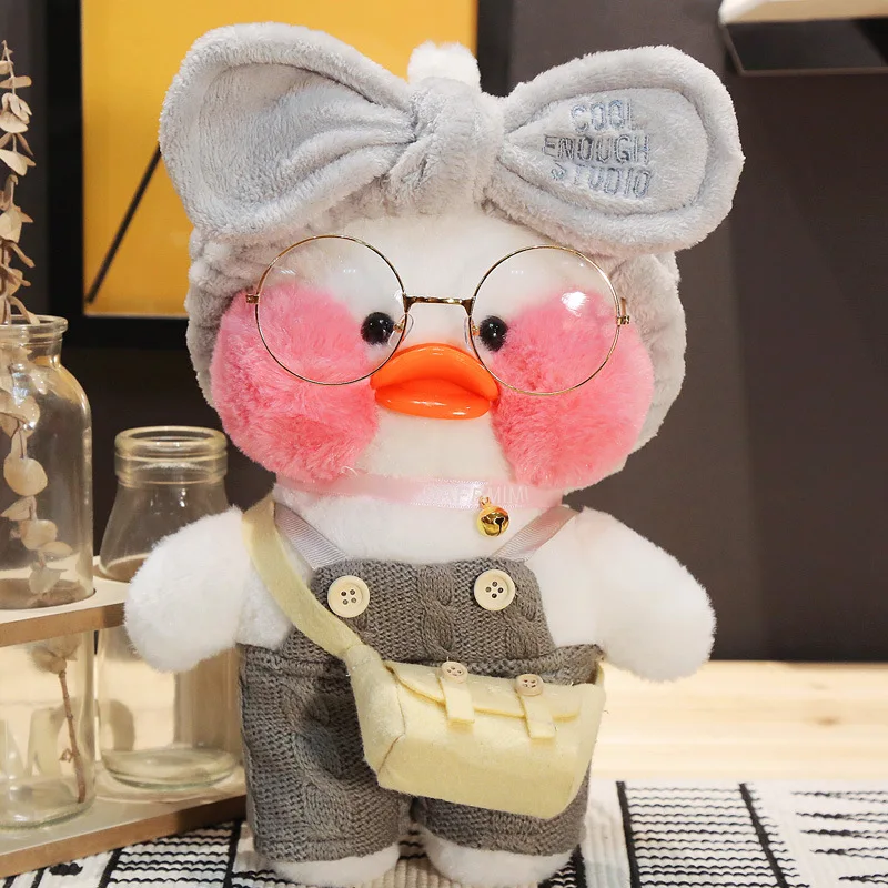 

30cm White LaLafanfan Cafe Duck Plush Toy Cartoon Cute Duck Stuffed Doll Soft Animal Dolls Kids Toys Birthday Gift for Children