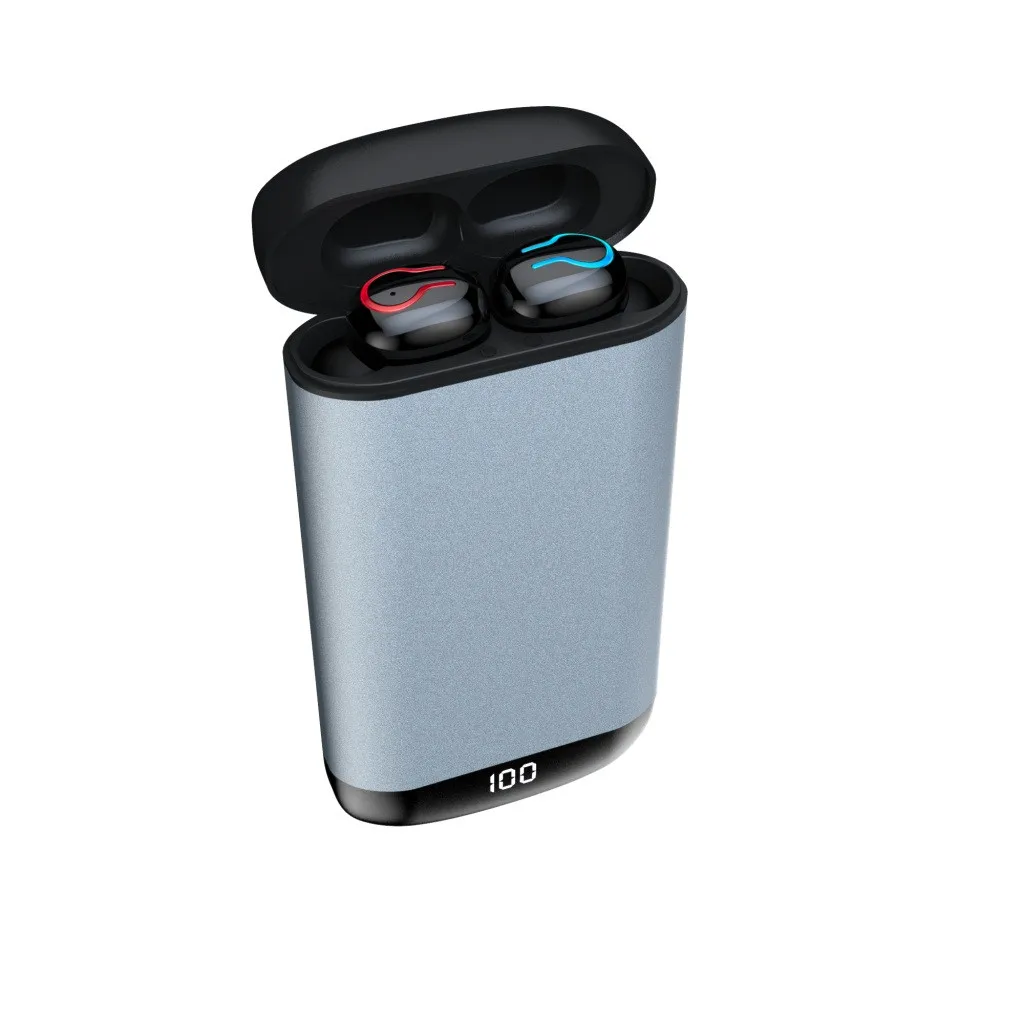 HIFI стерео Bluetooth наушники спортивные водонепроницаемые наушники двойной микрофон Внешний Аккумулятор 6000 мАч Внешний аккумулятор беспроводные наушники
